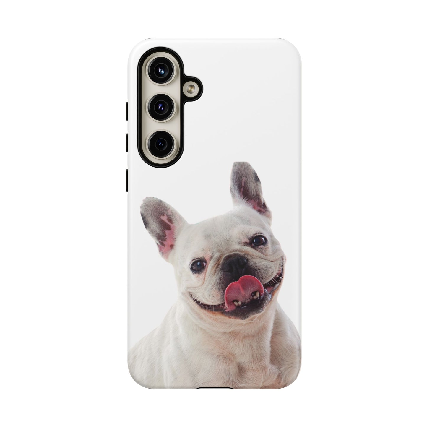 Adorable French Bulldog Protective Phone Case – Dual Layer, Wireless Charging Support | iPhone, Samsung, Google